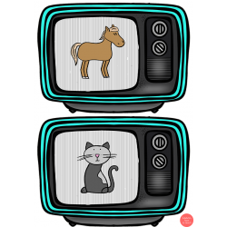 Farm Animals TV - 9 flashcards wraz z podpisami trzy rodzaje w wersji PDF