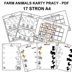 Farm Animals karty pracy w wersji PDF
