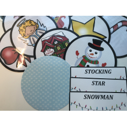 Christmas flashcards - 24 flashcards wraz z podpisami w trzech rozmiarach w wersji PDF