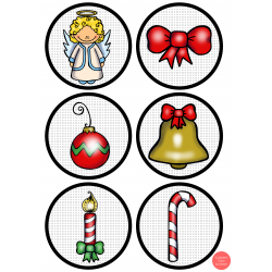 Christmas flashcards - 24 flashcards wraz z podpisami w trzech rozmiarach w wersji PDF