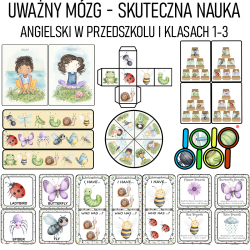 Szkolenie "Uważny mózg- skuteczna nauka" angielski w przedszkolu i klasach 1-3. Nagranie + materiały PDF